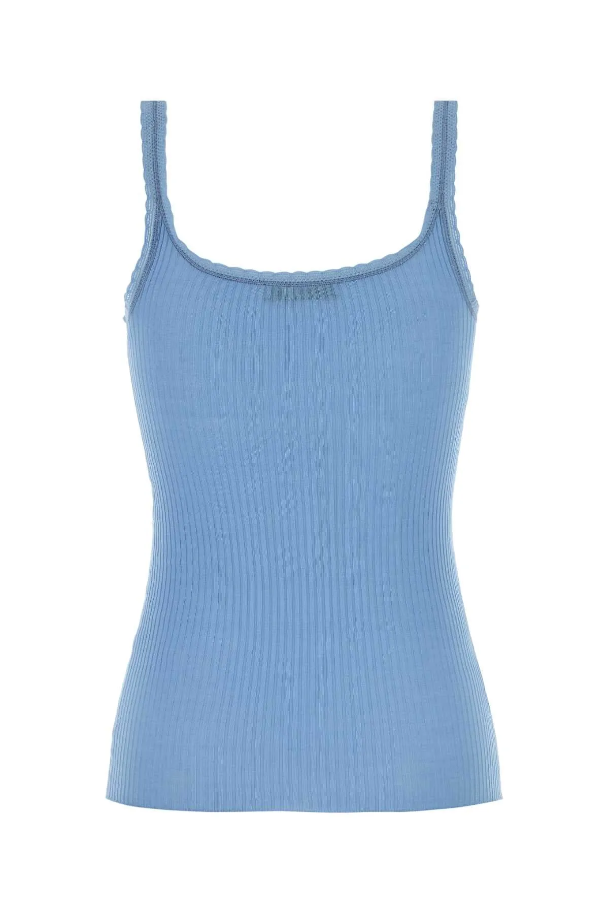 LIGHT BLUE COTTON TANK TOP sold by Lord & Taylor product image thumbnail 2