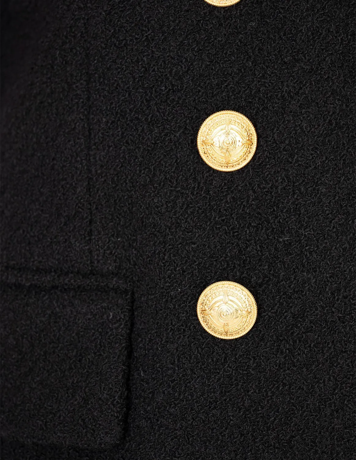 BLACK BOUCLÉ WOOL TAILORED JACKET sold by Lord & Taylor product image thumbnail 3