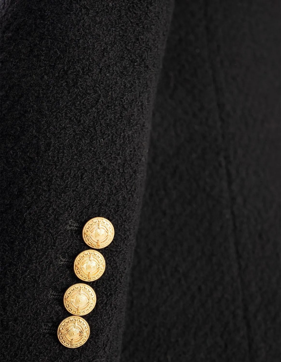 BLACK BOUCLÉ WOOL TAILORED JACKET sold by Lord & Taylor product image thumbnail 4