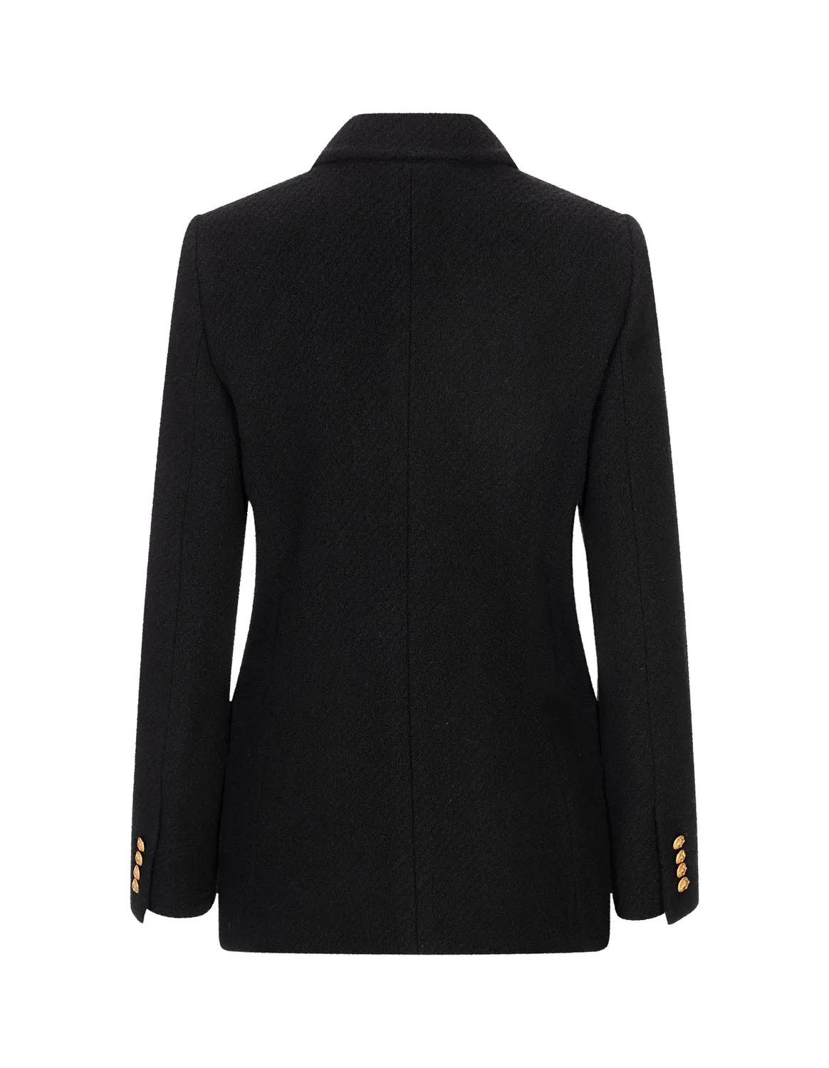 BLACK BOUCLÉ WOOL TAILORED JACKET sold by Lord & Taylor product image thumbnail 2