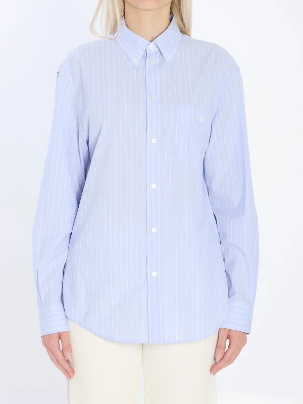 LOOSE-FITTING STRIPED COTTON POPLIN SHIRT sold by Lord & Taylor