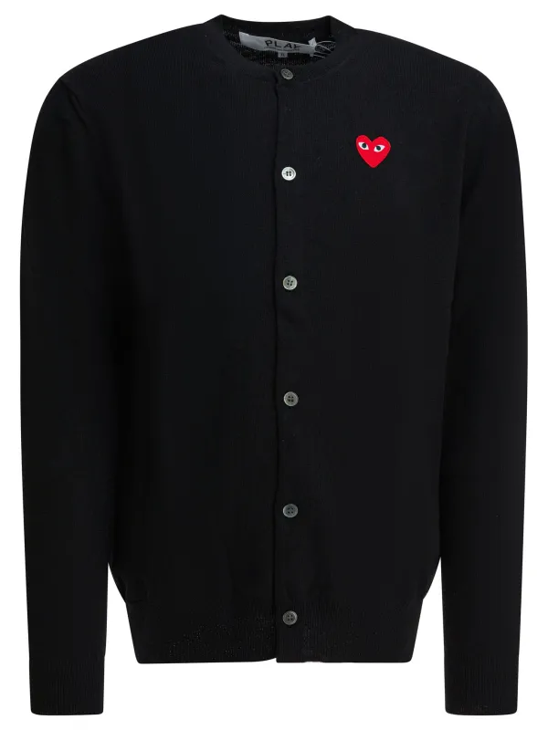 WOOL CARIDGAN WITH EMBROIDERED LOGO made by Comme des Garcons PLAY