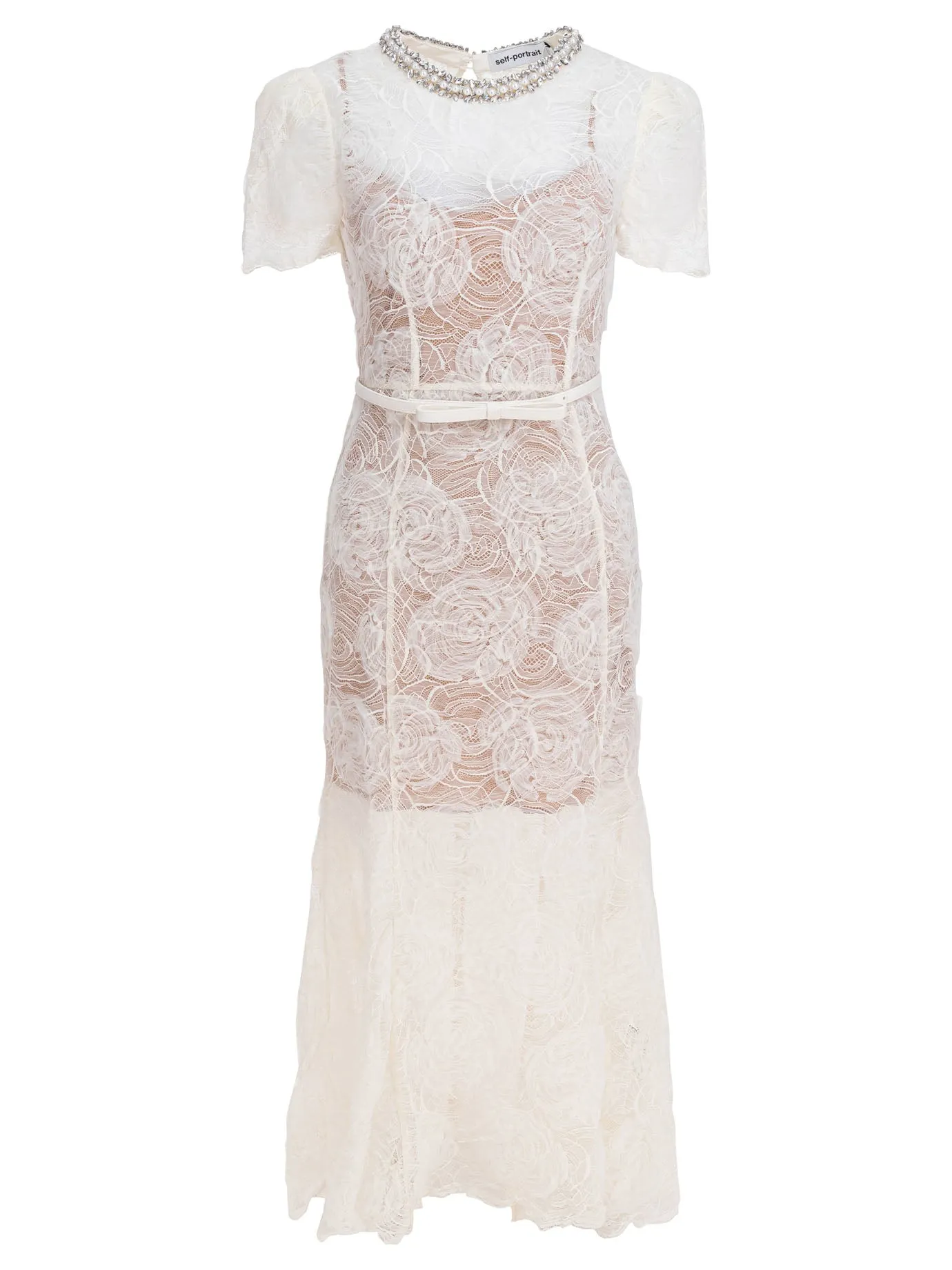 CREAM POLYAMIDE DRESS sold by Lord & Taylor
