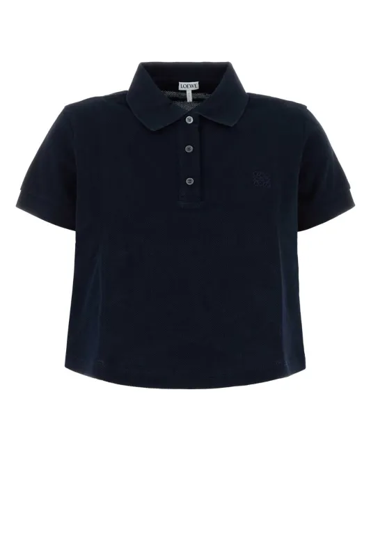 MIDNIGHT BLUE PIQUET OVERSIZE POLO SHIRT sold by Lord & Taylor