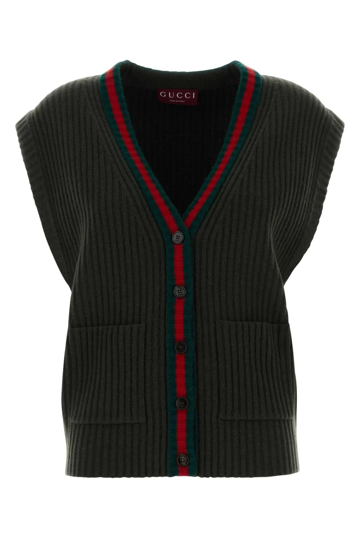 BOTTLE GREEN WOOL VEST sold by Lord & Taylor