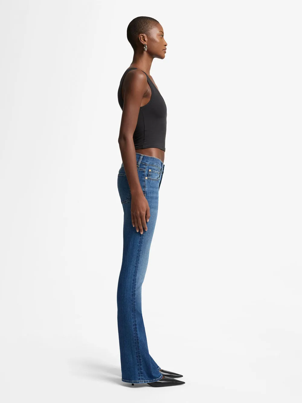 MID WAIST BOOTCUT JEANS IN SLIM ILLUSION DENIM sold by Lord & Taylor product image thumbnail 3