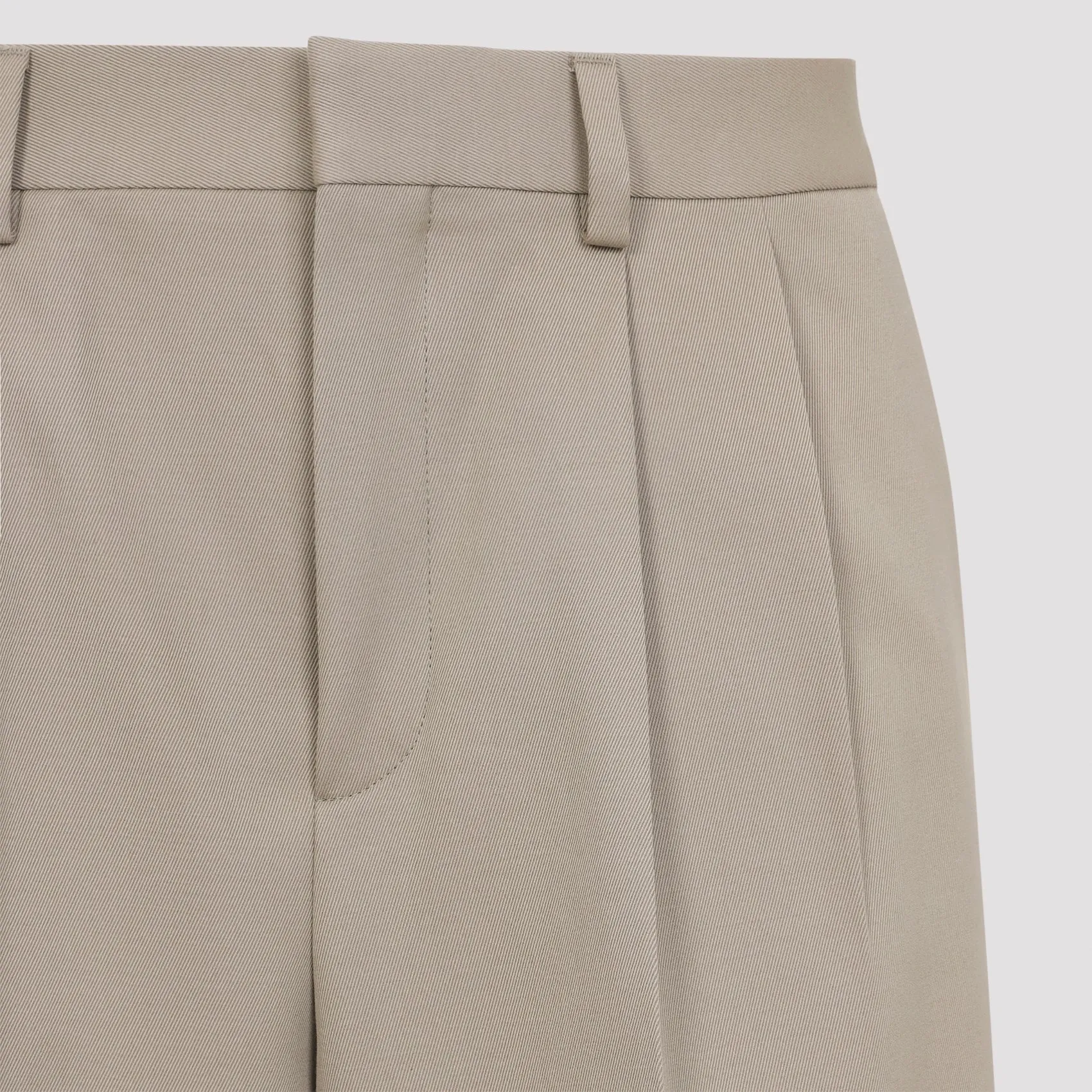 BEIGE PLEATED COTTON AND WOOL PANTS sold by Lord & Taylor product image thumbnail 5