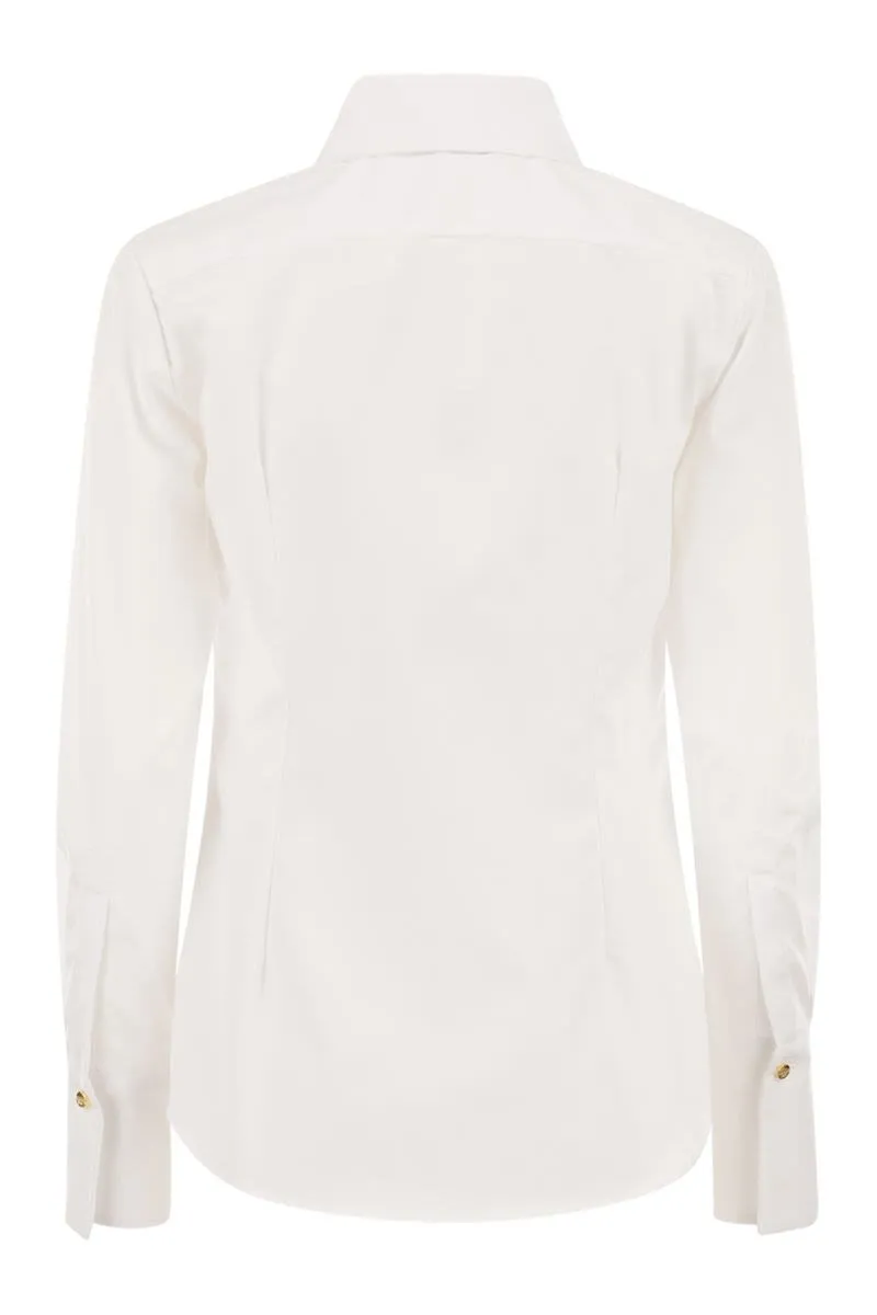 COTTON POPLIN SHIRT WITH LOGO sold by Lord & Taylor product image thumbnail 2