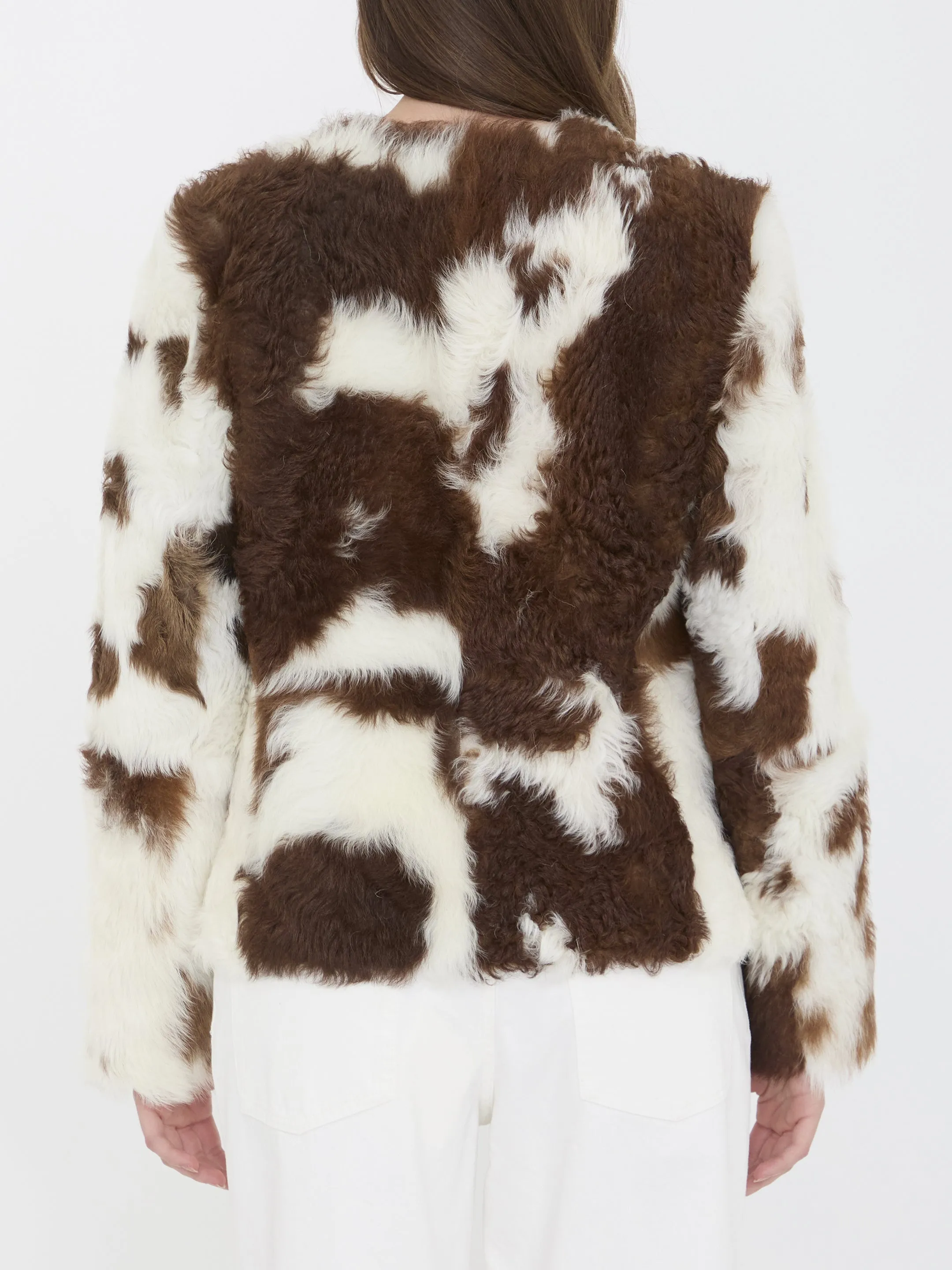 THE HYPNOTIC SPOT SHEARLING JACKET sold by Lord & Taylor product image thumbnail 4