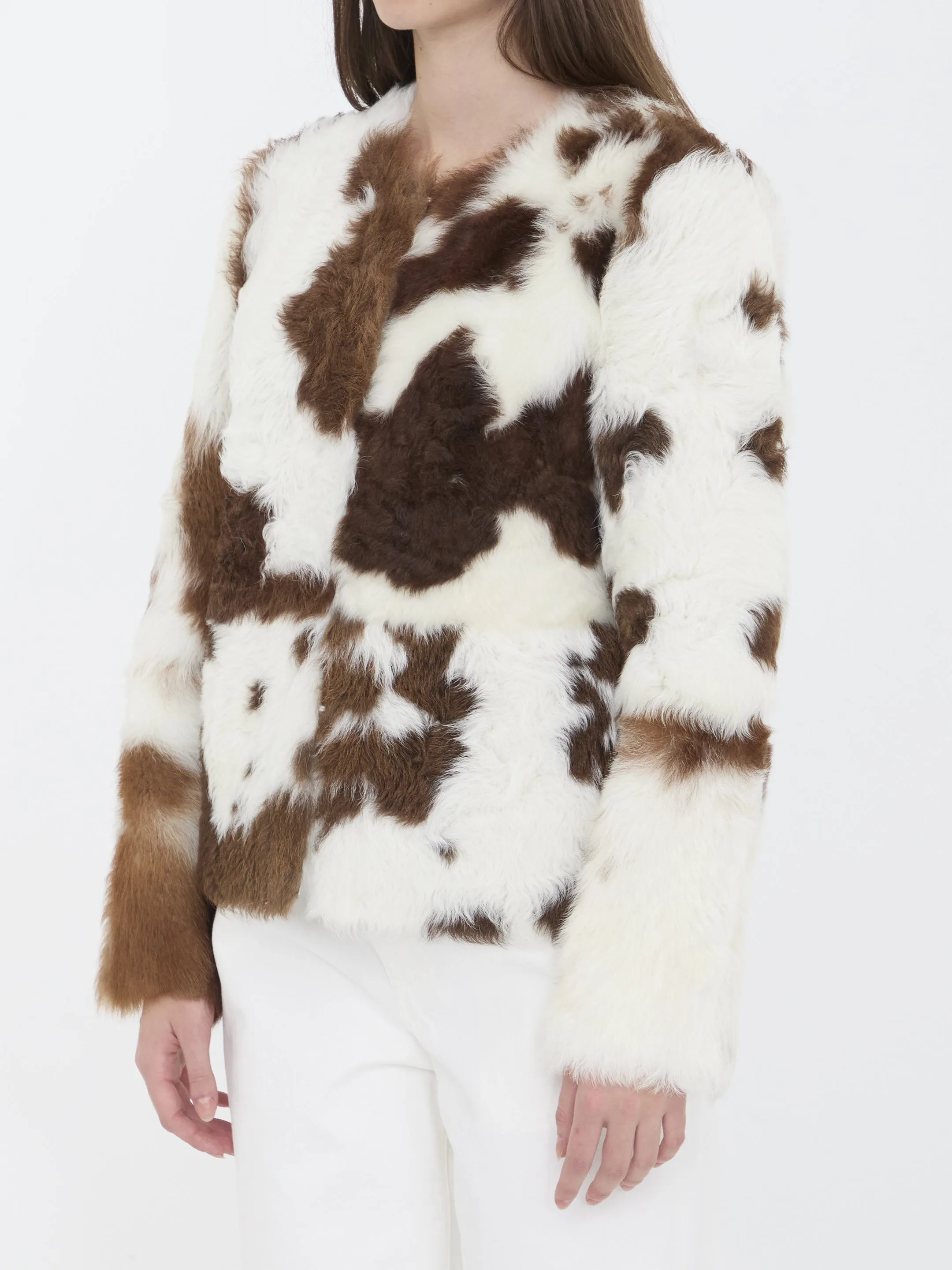 THE HYPNOTIC SPOT SHEARLING JACKET sold by Lord & Taylor product image thumbnail 2