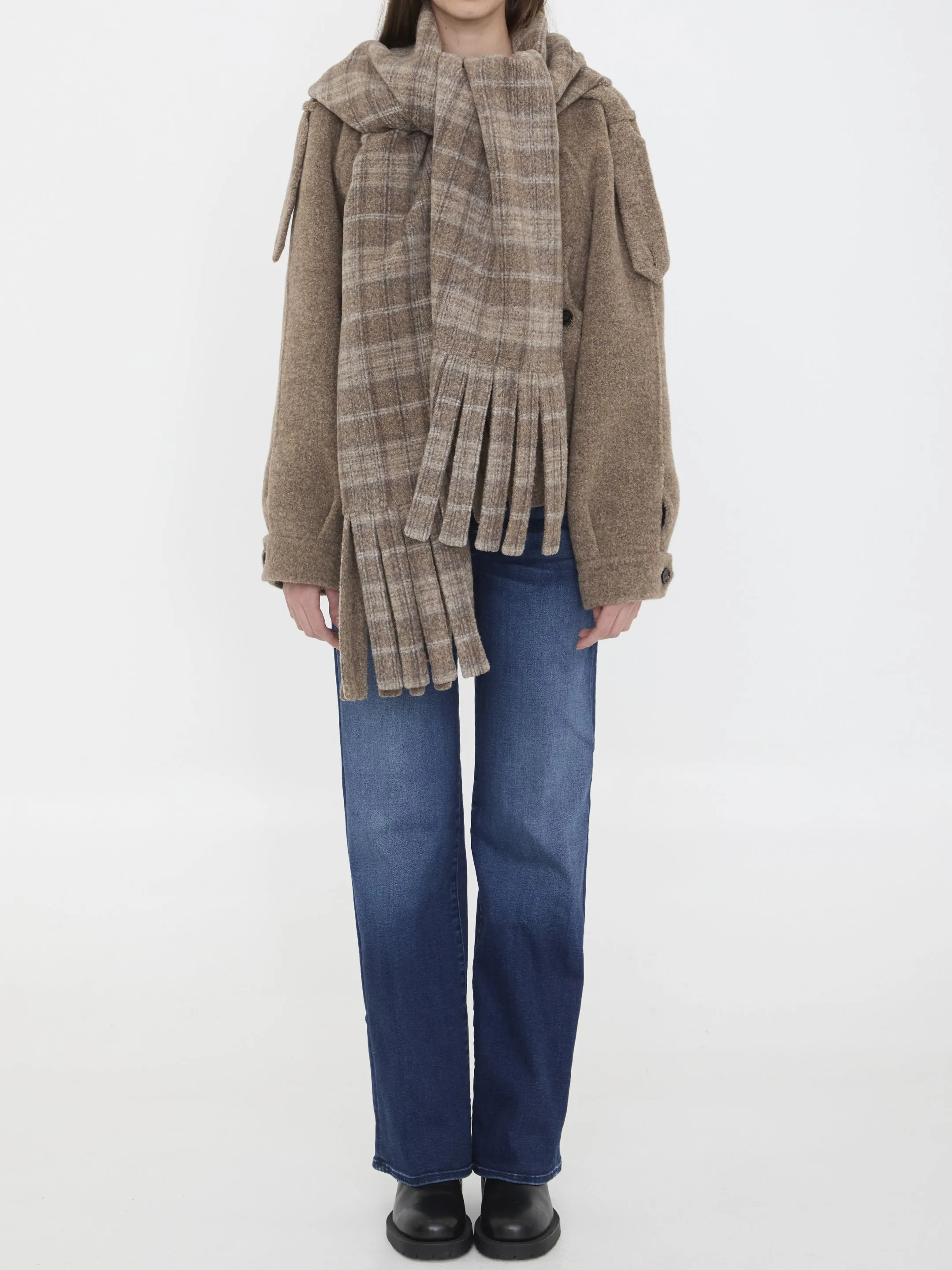 WOOL-BLEND JACKET WITH SCARF sold by Lord & Taylor product image thumbnail 5