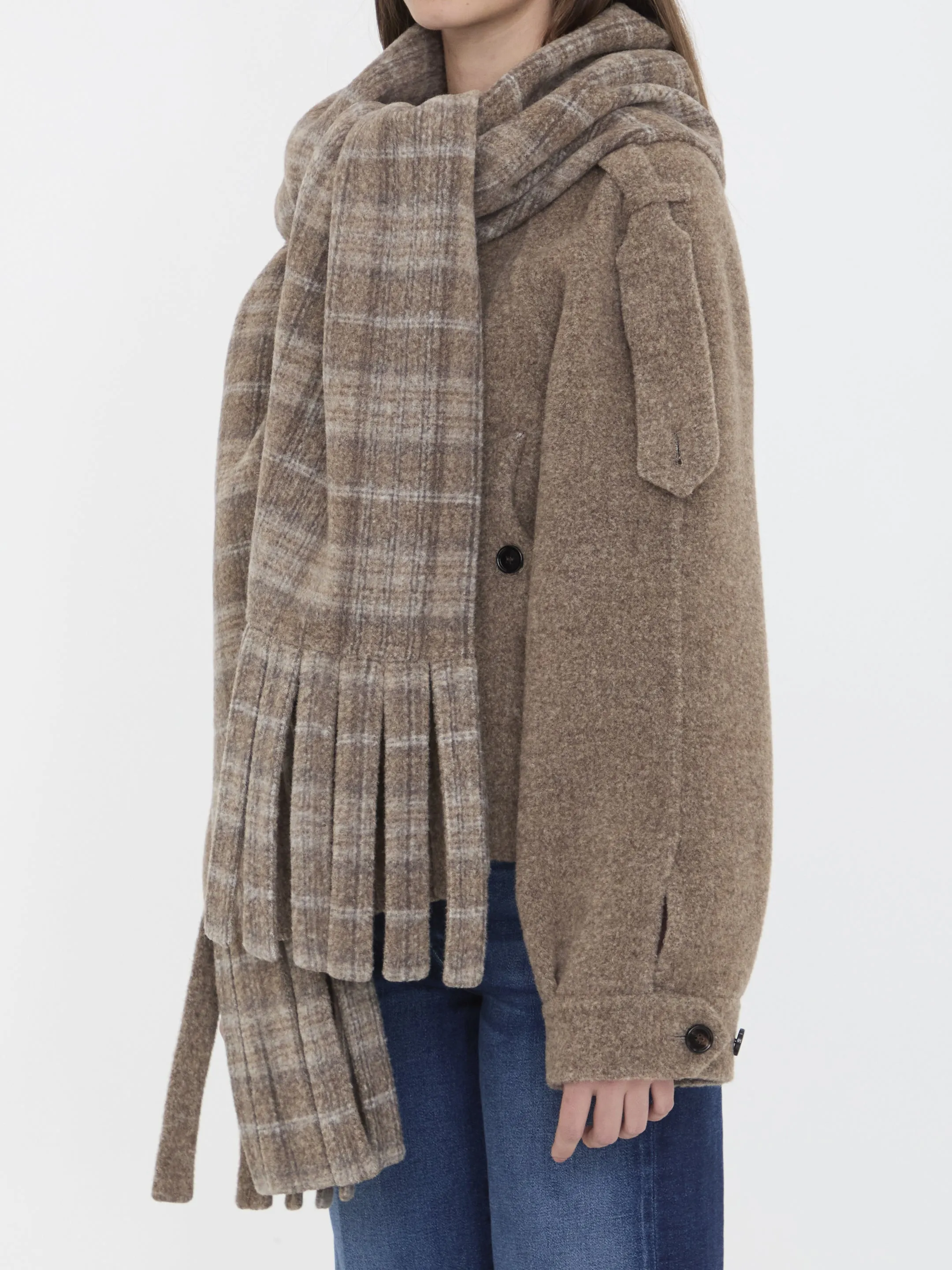 WOOL-BLEND JACKET WITH SCARF sold by Lord & Taylor product image thumbnail 2