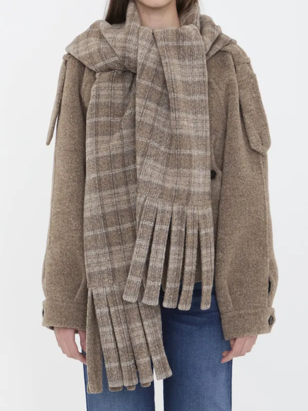 WOOL-BLEND JACKET WITH SCARF sold by Lord & Taylor