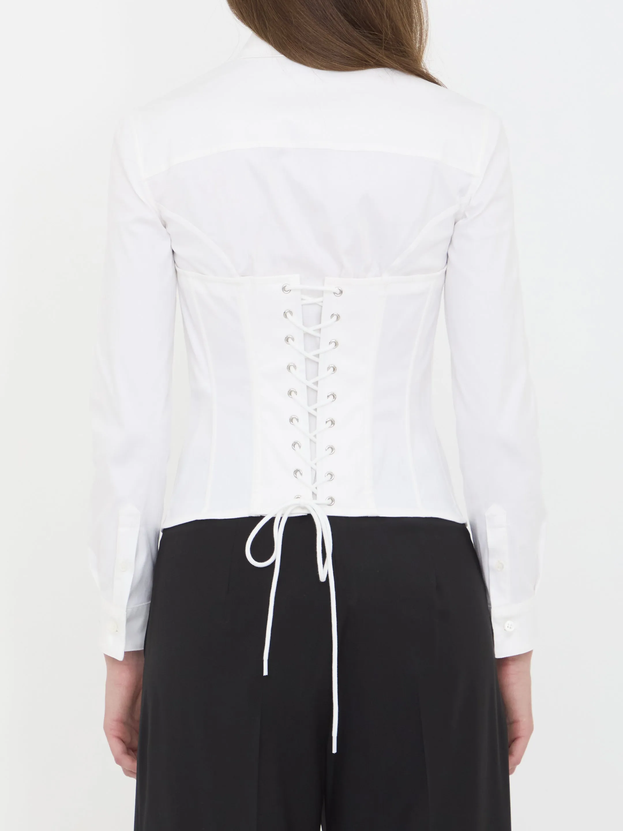 CORSEDET SHIRT IN STRETCH POPLIN sold by Lord & Taylor product image thumbnail 4