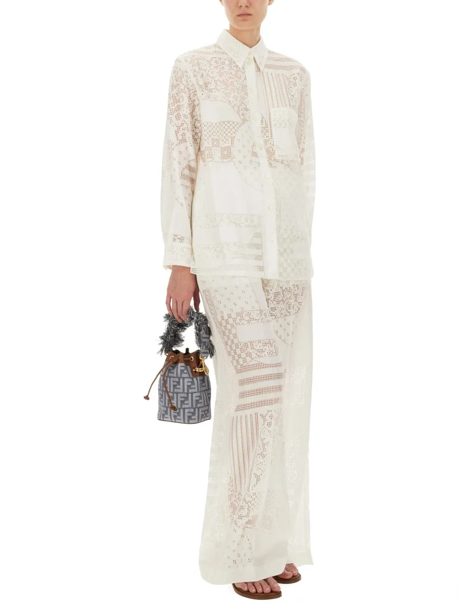 WHITE VISCOSE BLEND SHIRT sold by Lord & Taylor product image thumbnail 2