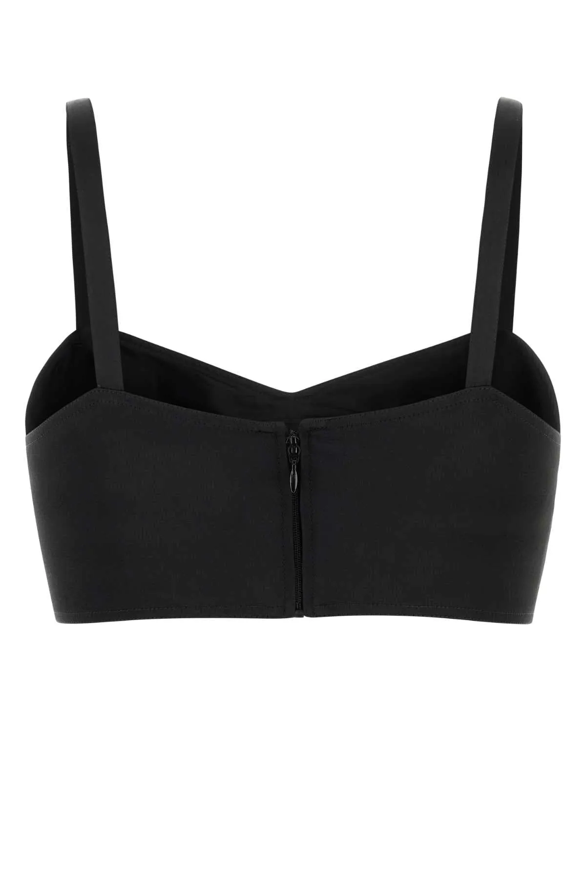 BLACK SATIN CROP-TOP sold by Lord & Taylor product image thumbnail 2