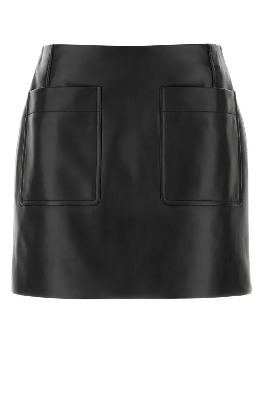 BLACK LEATHER MINI SKIRT sold by Lord & Taylor