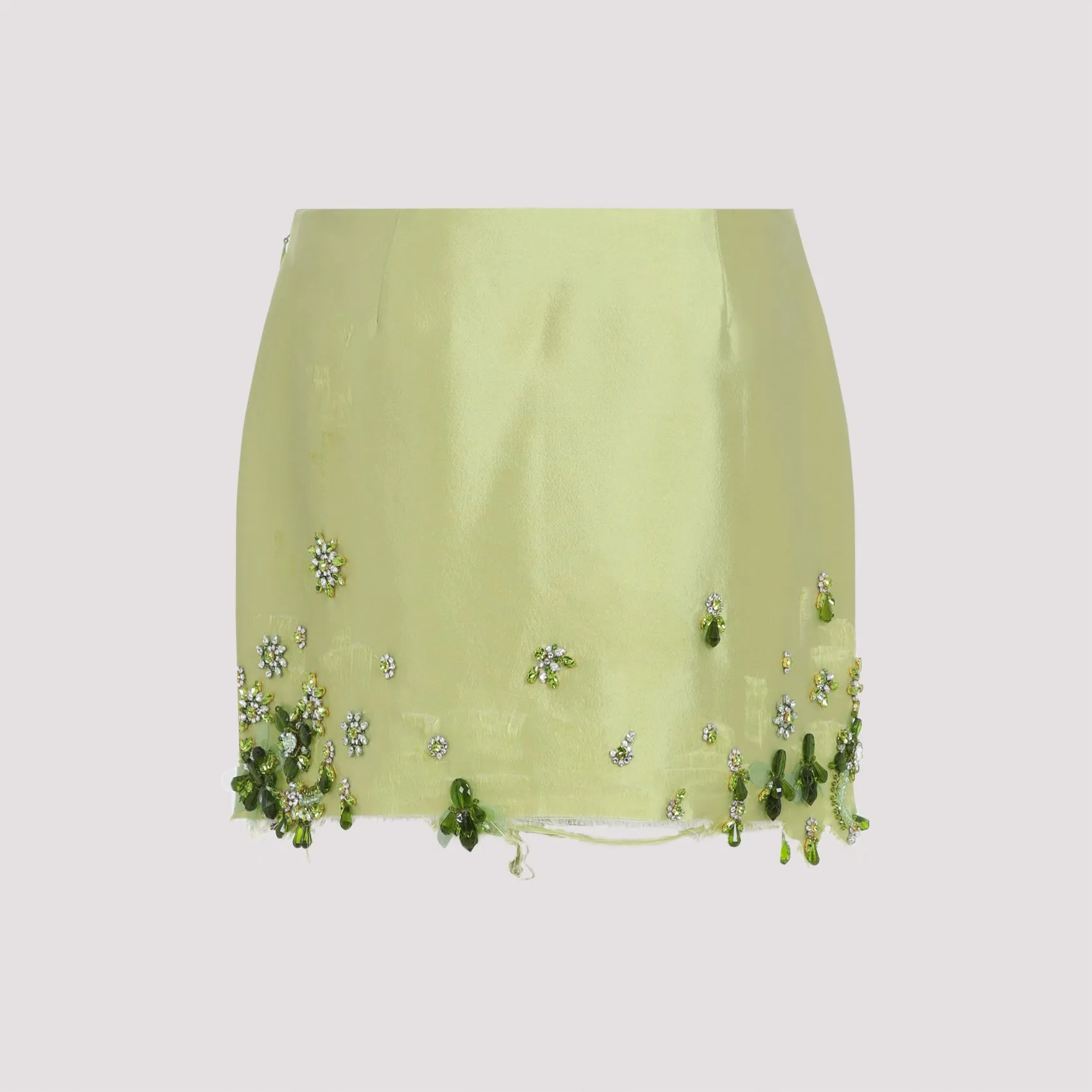 LIGHT GREEN SILK BLEND MINI SKIRT sold by Lord & Taylor product image thumbnail 3