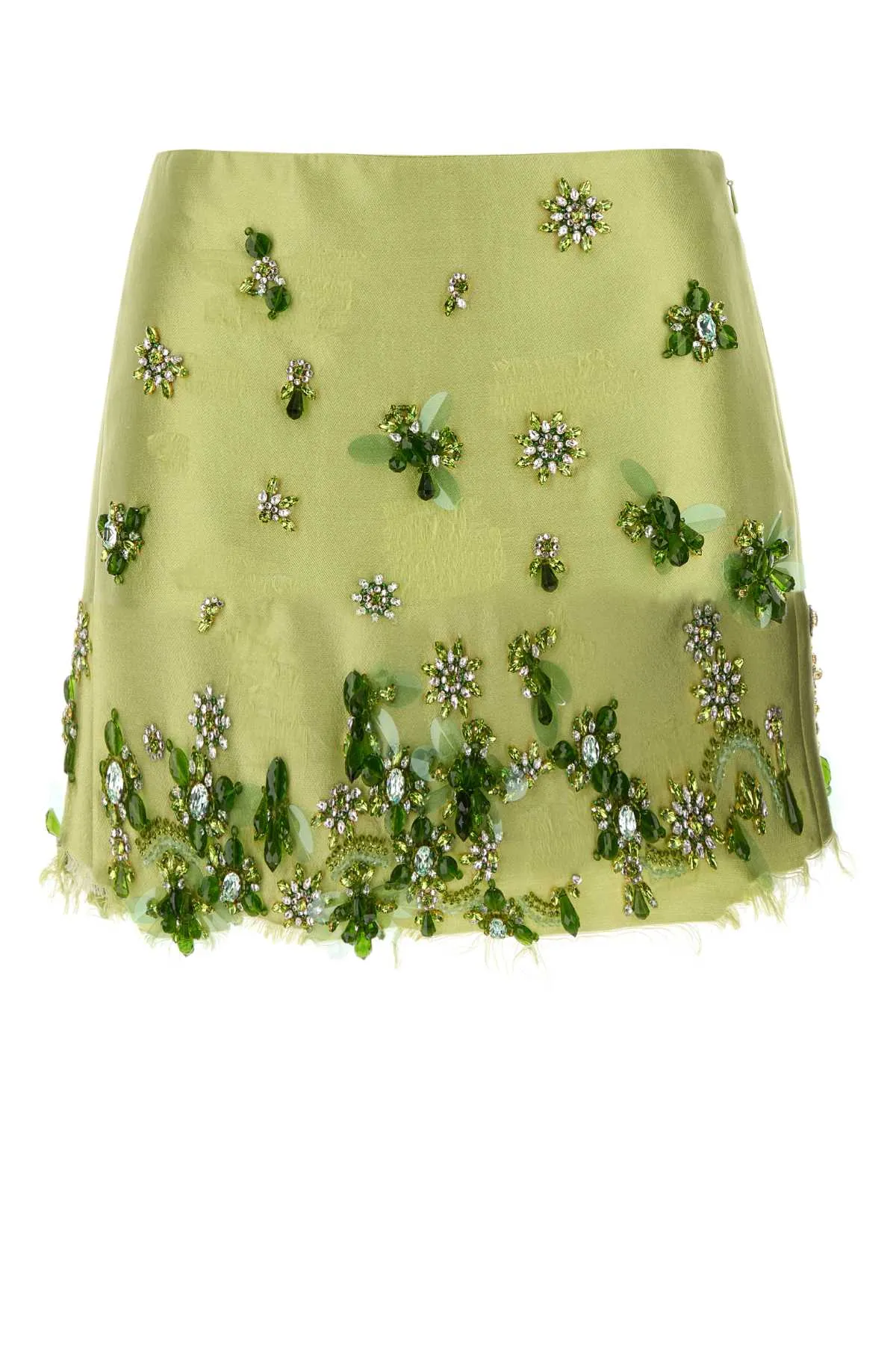 LIGHT GREEN SILK BLEND MINI SKIRT sold by Lord & Taylor