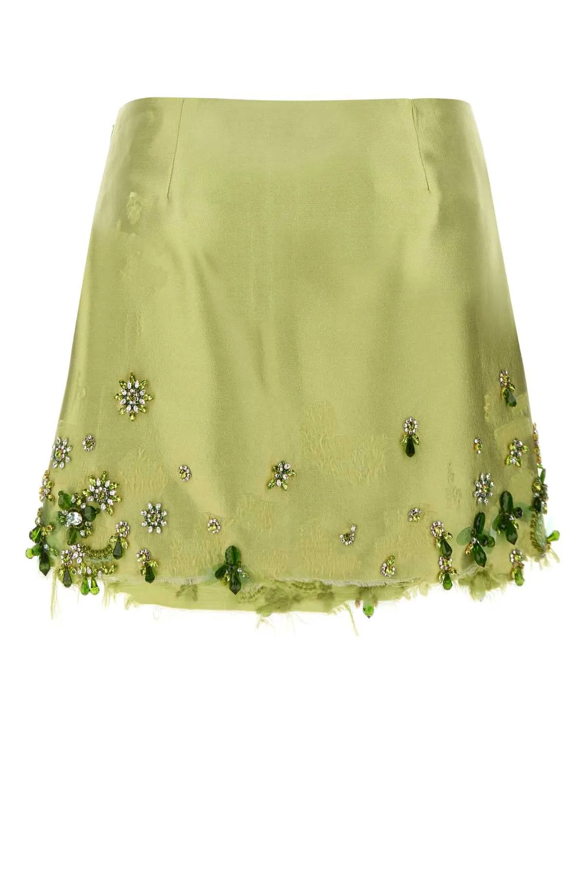 LIGHT GREEN SILK BLEND MINI SKIRT sold by Lord & Taylor product image thumbnail 2