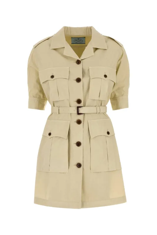 BEIGE POPLIN SHIRT DRESS sold by Lord & Taylor