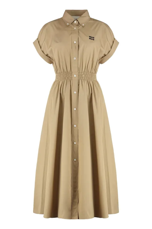 BEIGE POPLIN SHIRT DRESS sold by Lord & Taylor