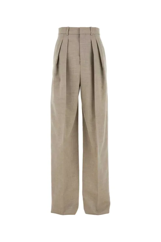 BEIGE WOOL WIDE-LEG PANT sold by Lord & Taylor