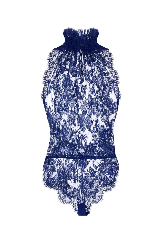 BLUE LACE BODYSUIT sold by Lord & Taylor