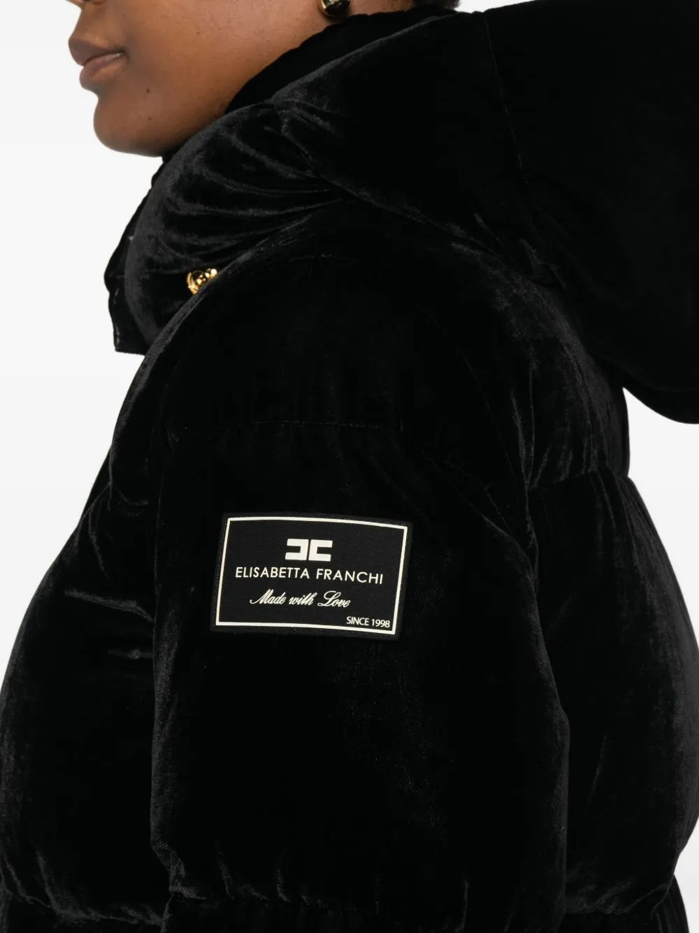 PUFFER JACKET IN VELVET WITH HOOD sold by Lord & Taylor product image thumbnail 2