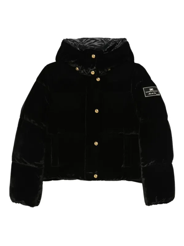 PUFFER JACKET IN VELVET WITH HOOD sold by Lord & Taylor