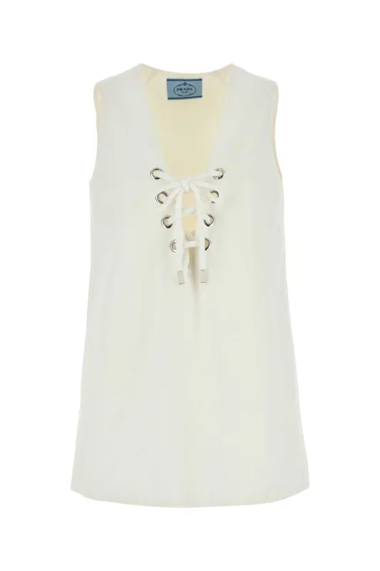 WHITE COTTON MINI DRESS sold by Lord & Taylor