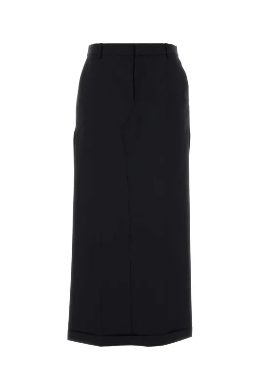 BLACK WOOL BLEND PANT-SKIRT made by Alexander Wang