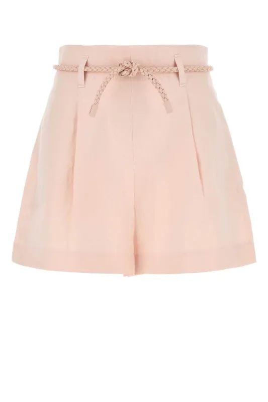 PASTEL PINK LINEN CRUSH SHORTS sold by Lord & Taylor