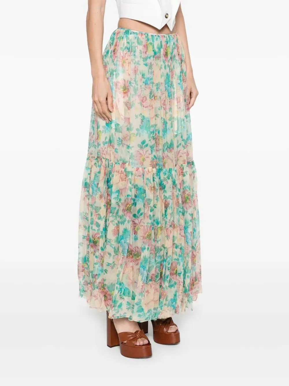 PRINTED SILK SKIRT sold by Lord & Taylor product image thumbnail 3