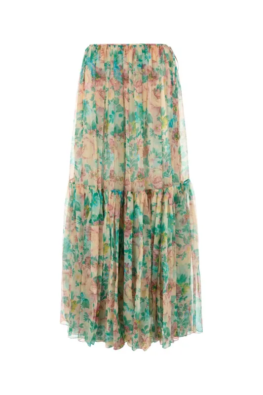 PRINTED SILK SKIRT sold by Lord & Taylor