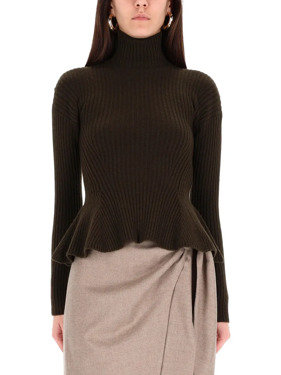 PEPLUM TURTLENECK SWEATER sold by Lord & Taylor