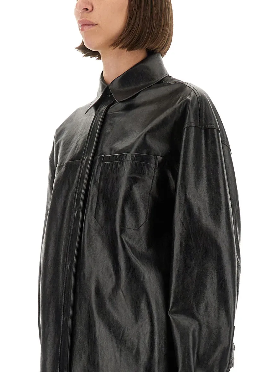 LEATHER BOREL SHIRT sold by Lord & Taylor product image thumbnail 4