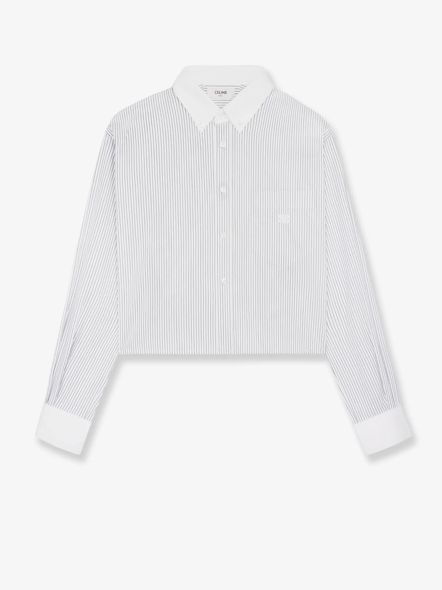 Cropped Cotton Shirt with Striped Motif sold by Lord & Taylor