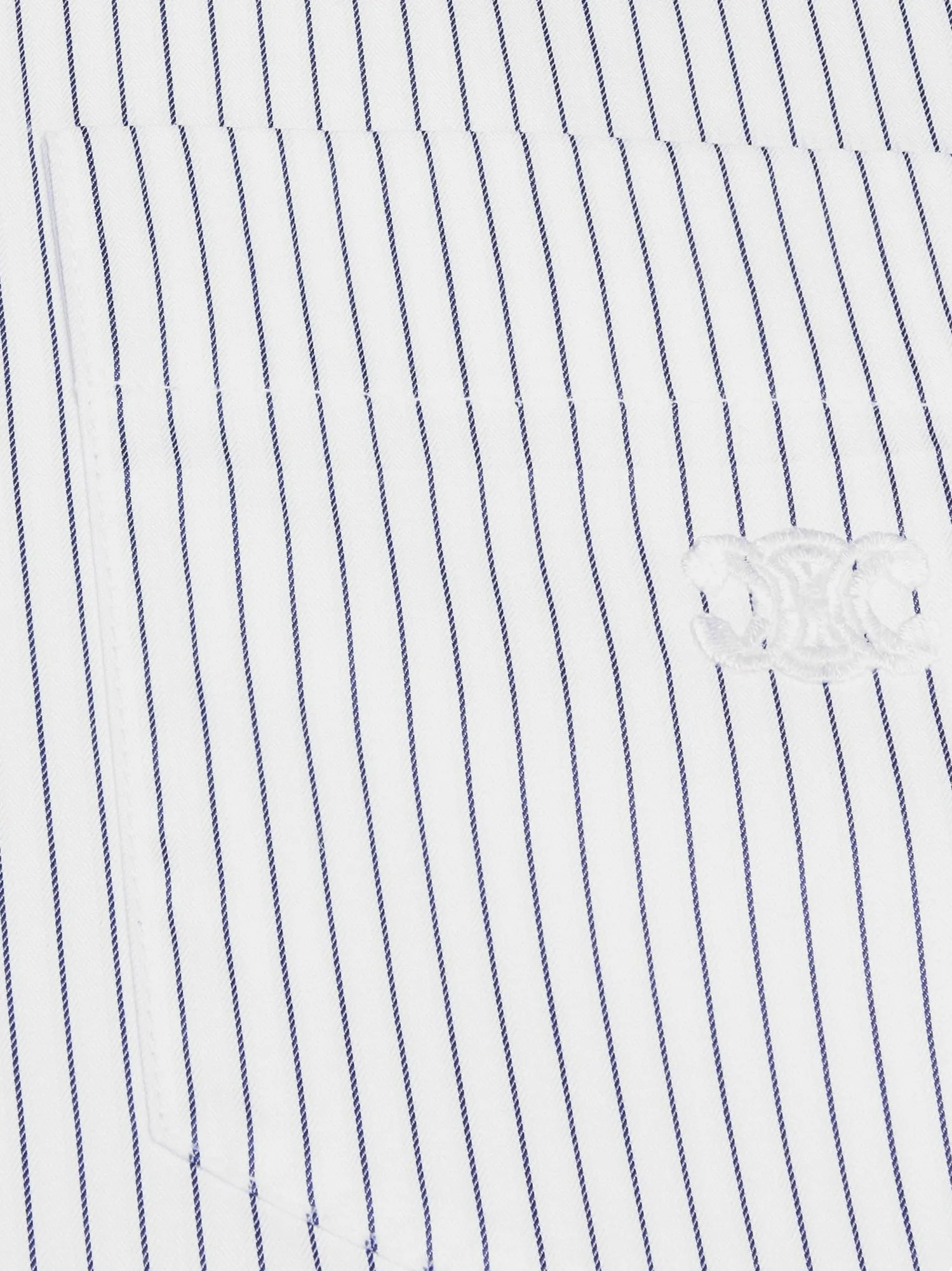 Cropped Cotton Shirt with Striped Motif sold by Lord & Taylor product image thumbnail 3