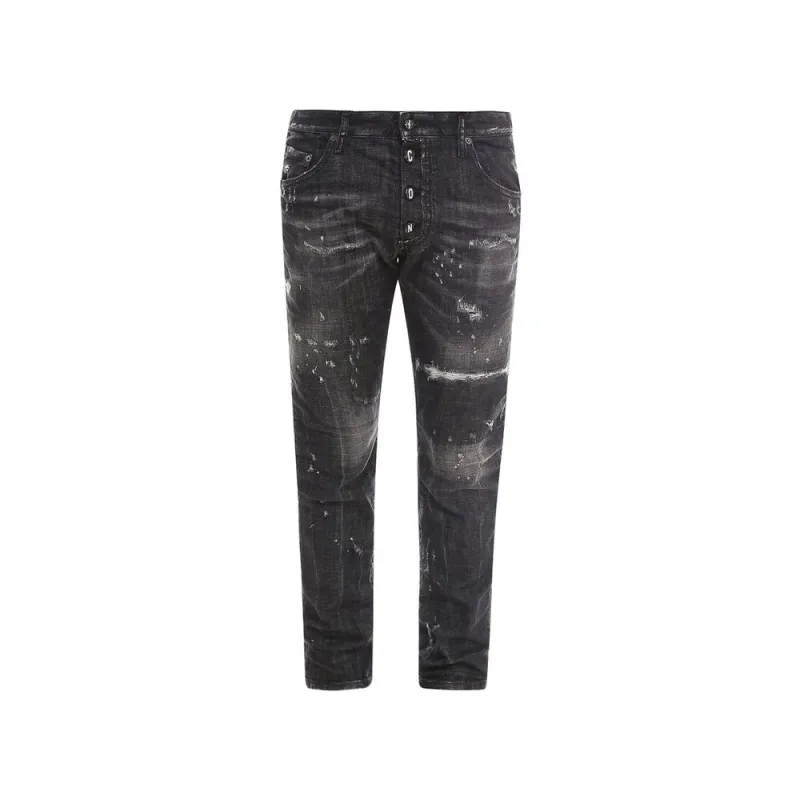 Black Cotton Jeans Denim made by DSQUARED2