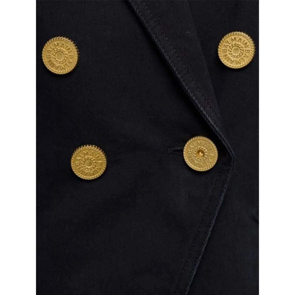 Black Cotton Blazer sold by Lord & Taylor product image thumbnail 3