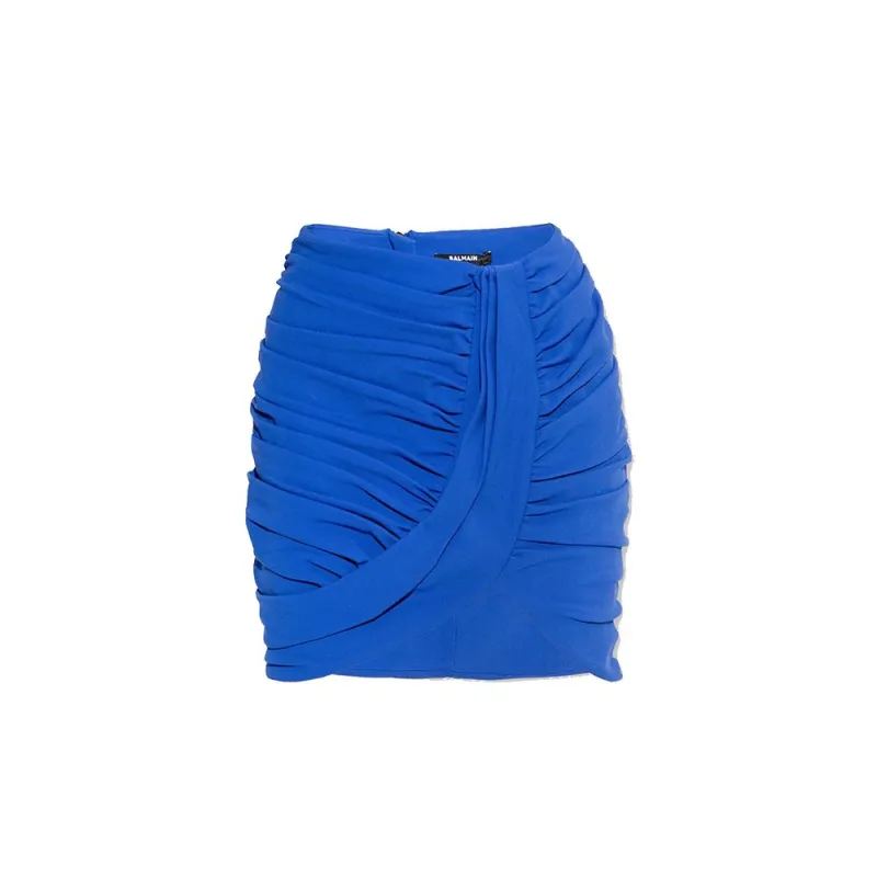 Blue Elastane Mini Skirt sold by Lord & Taylor