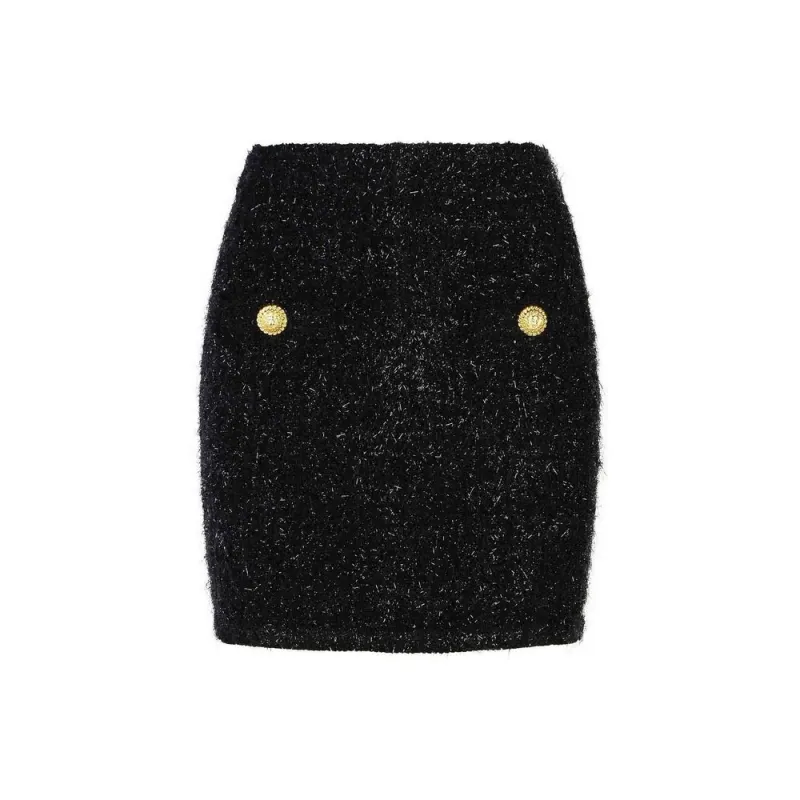 Black Cotton Mini Skirt sold by Lord & Taylor