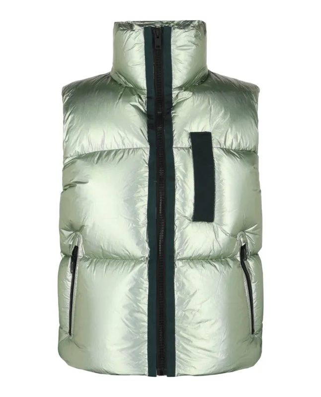 Metallic-Finish Down Puffer Vest sold by Lord & Taylor