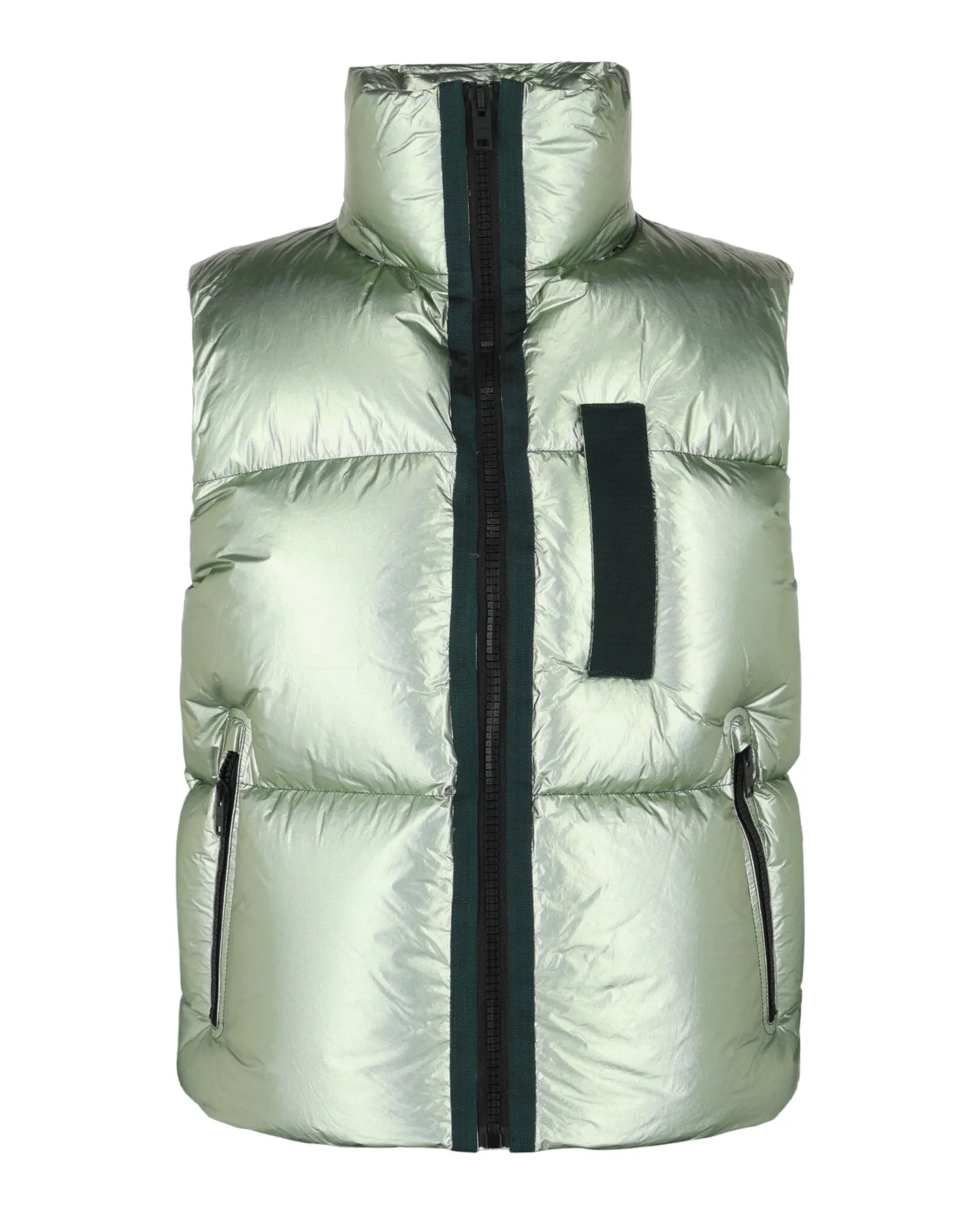 Metallic-Finish Down Puffer Vest sold by Lord & Taylor