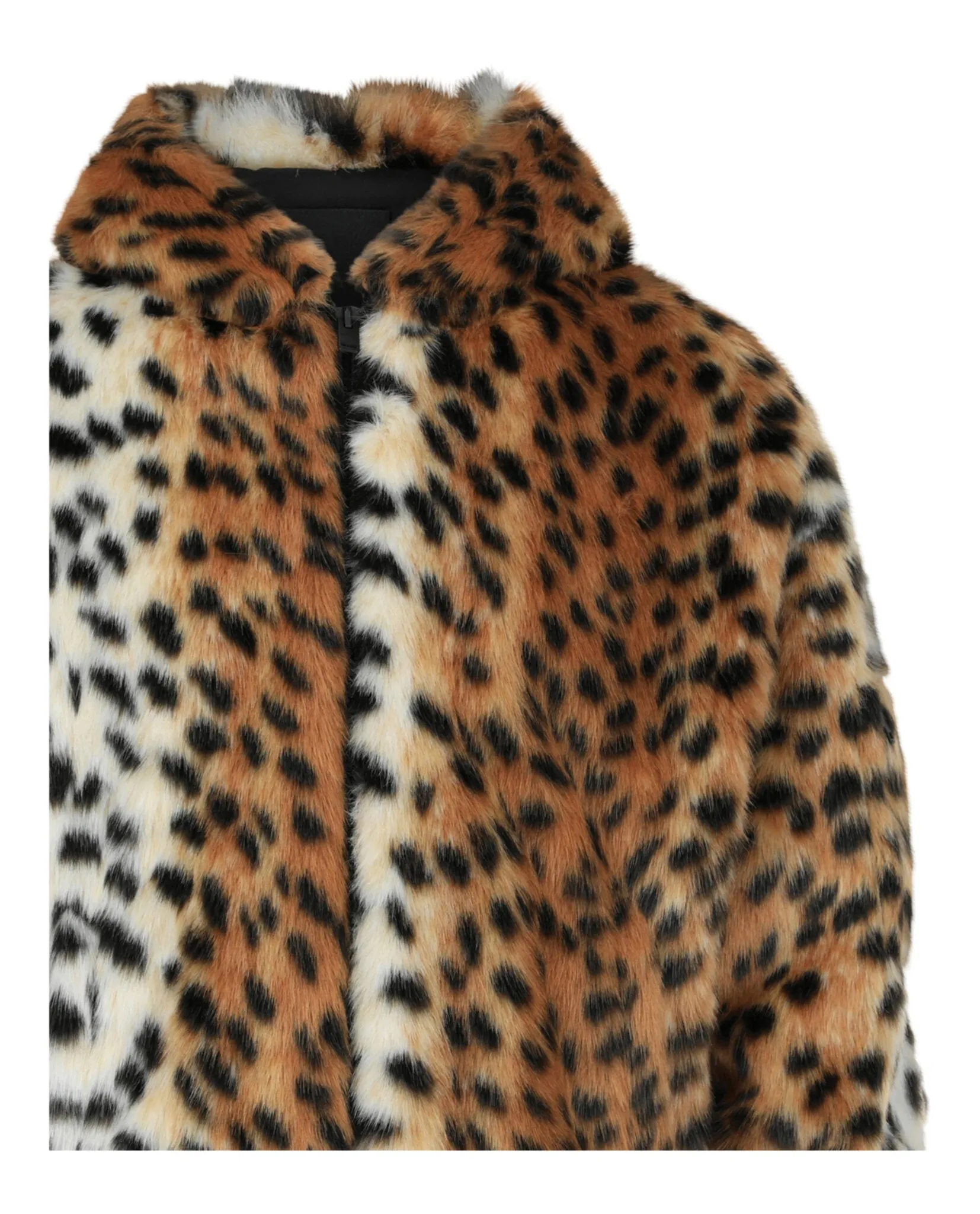 Cropped Hooded Bomber Jacket In Faux Fur sold by Lord & Taylor product image thumbnail 3