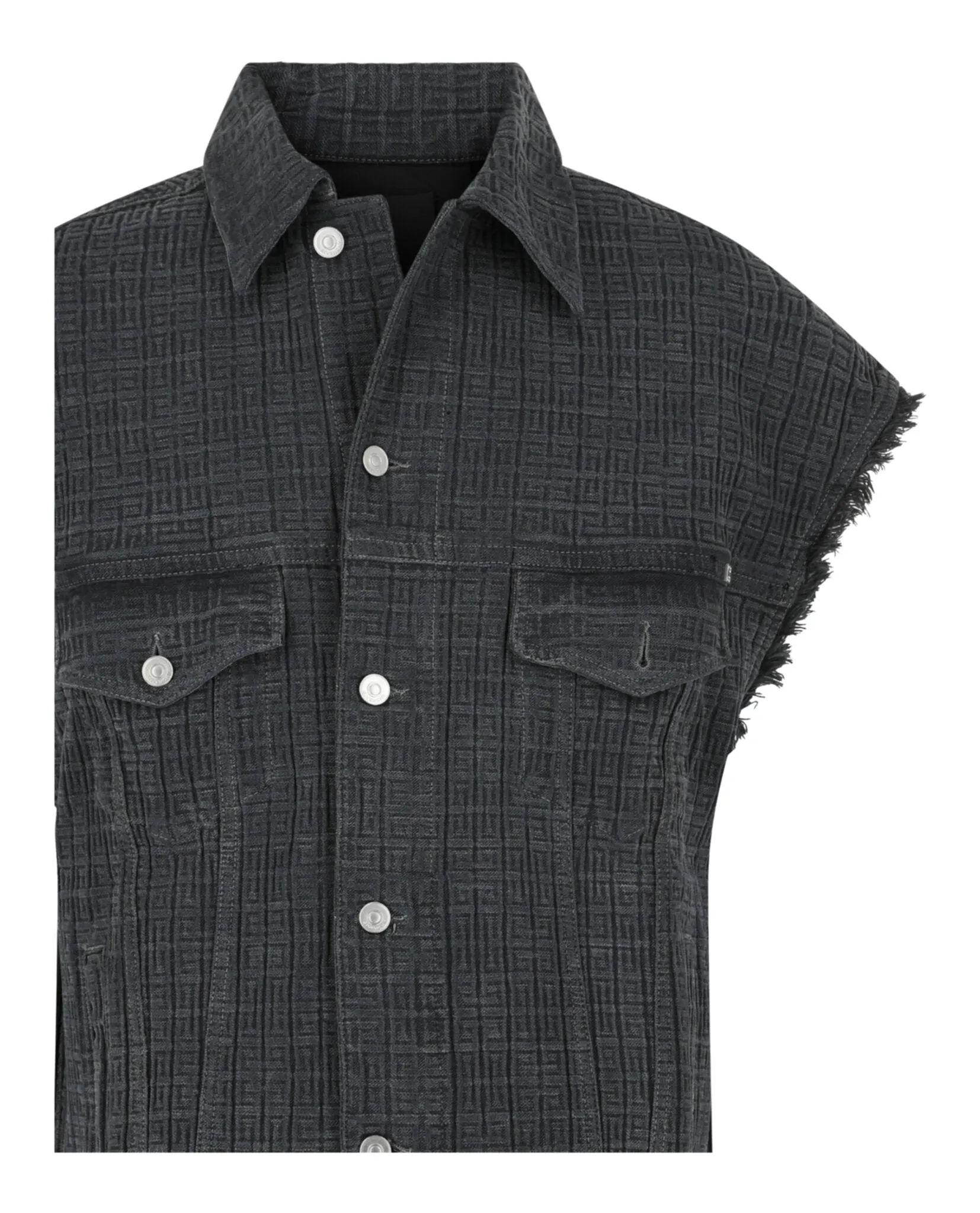 Oversized 4G Denim Vest sold by Lord & Taylor product image thumbnail 3