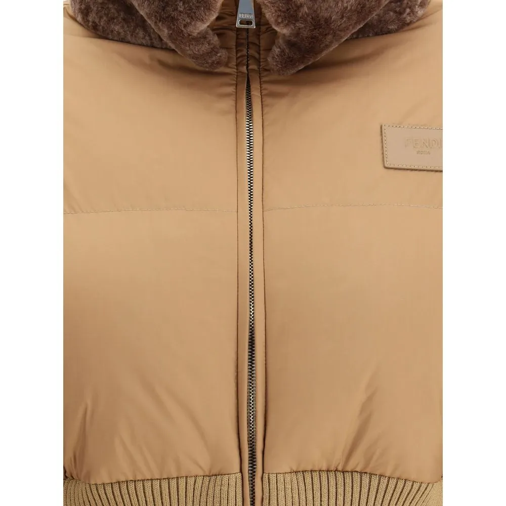 Cropped Down Jacket with Shearling lining sold by Lord & Taylor product image thumbnail 3