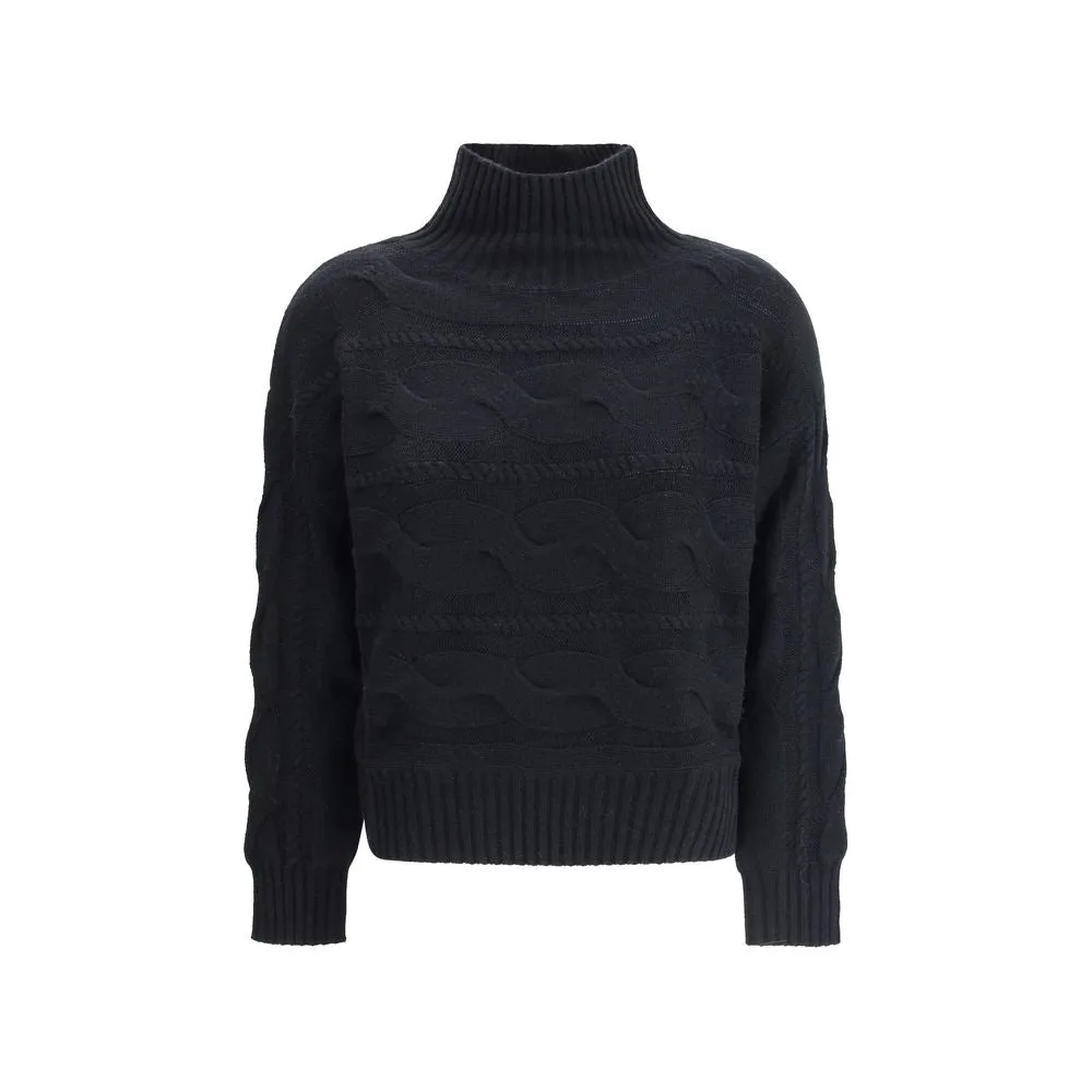 High-neck cable-knit Sweater sold by Lord & Taylor