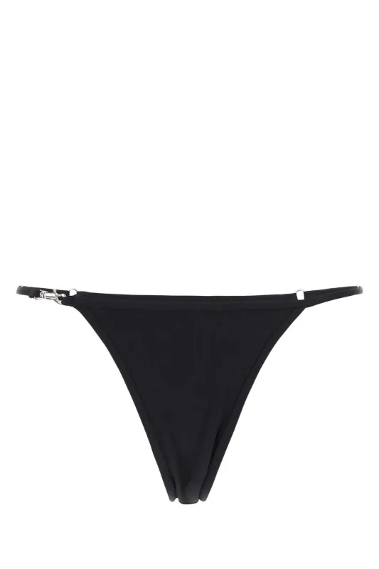 BLACK STRETCH NYLON CAROLINA SWIMMING THONG sold by Lord & Taylor